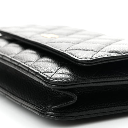 Chanel Caviar Quilted Wallet On Chain WOC Black 10 of 11