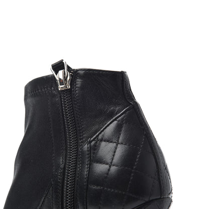 Chanel Lambskin Quilted CC Booties 37 Black 14 of 17