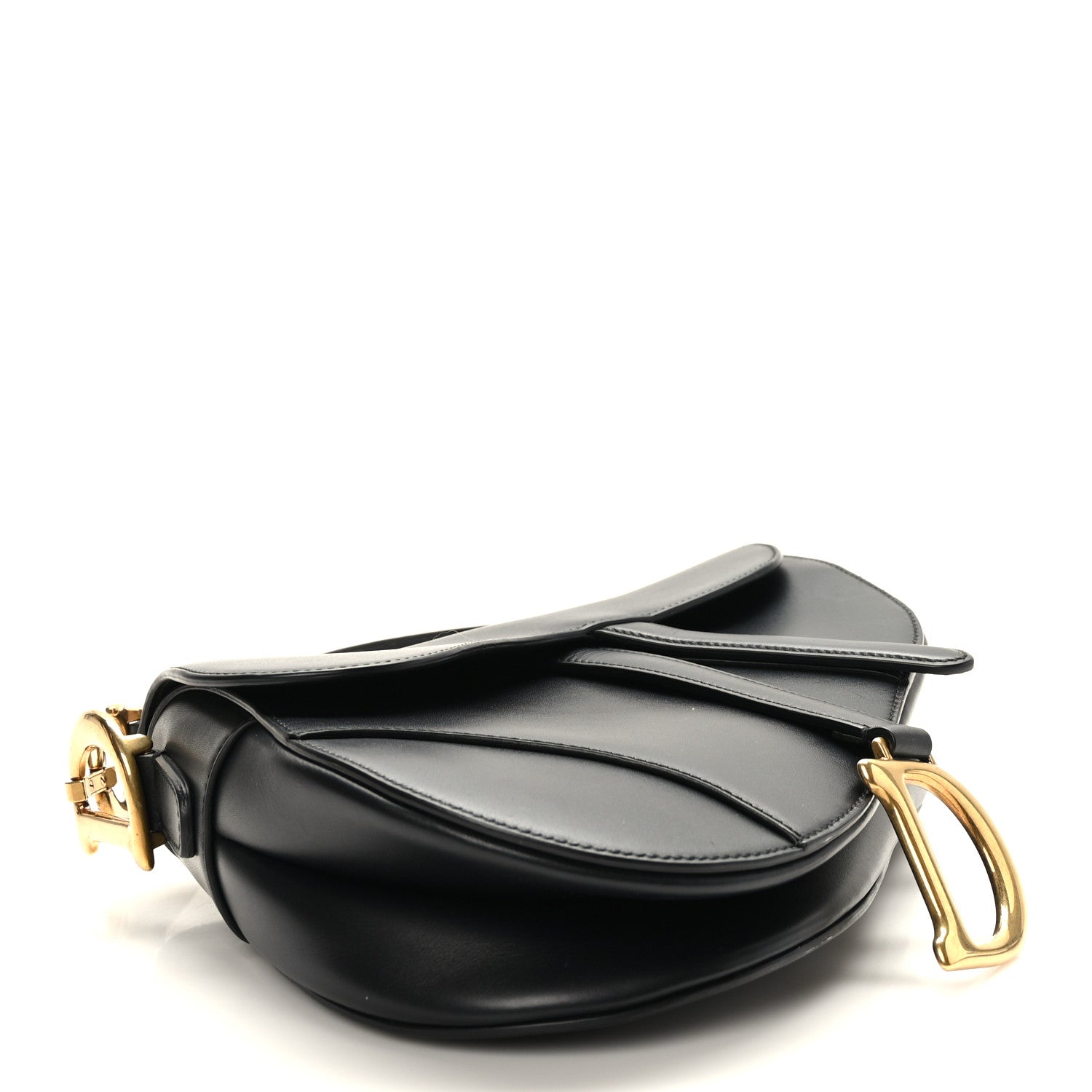 Christian Dior Calfskin Saddle Bag Black 4 of 8