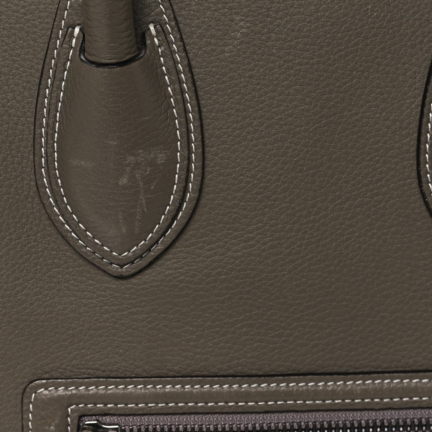 Drummed Calfskin Mini Luggage Souris