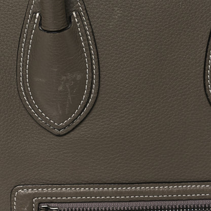 Celine Drummed Calfskin Mini Luggage Souris 10 of 10