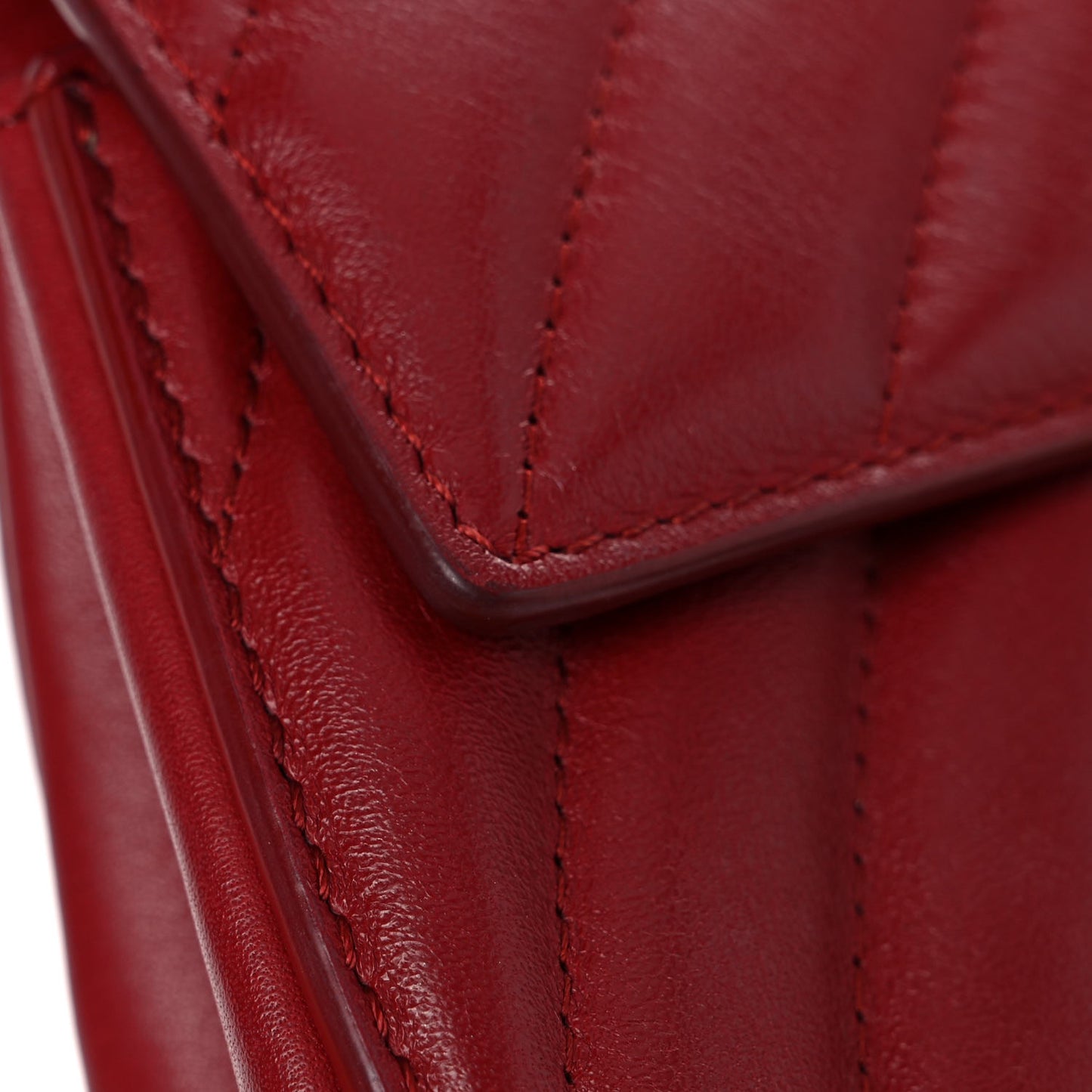Calfskin Quilted Mini Drew Bijou Shoulder Bag Red