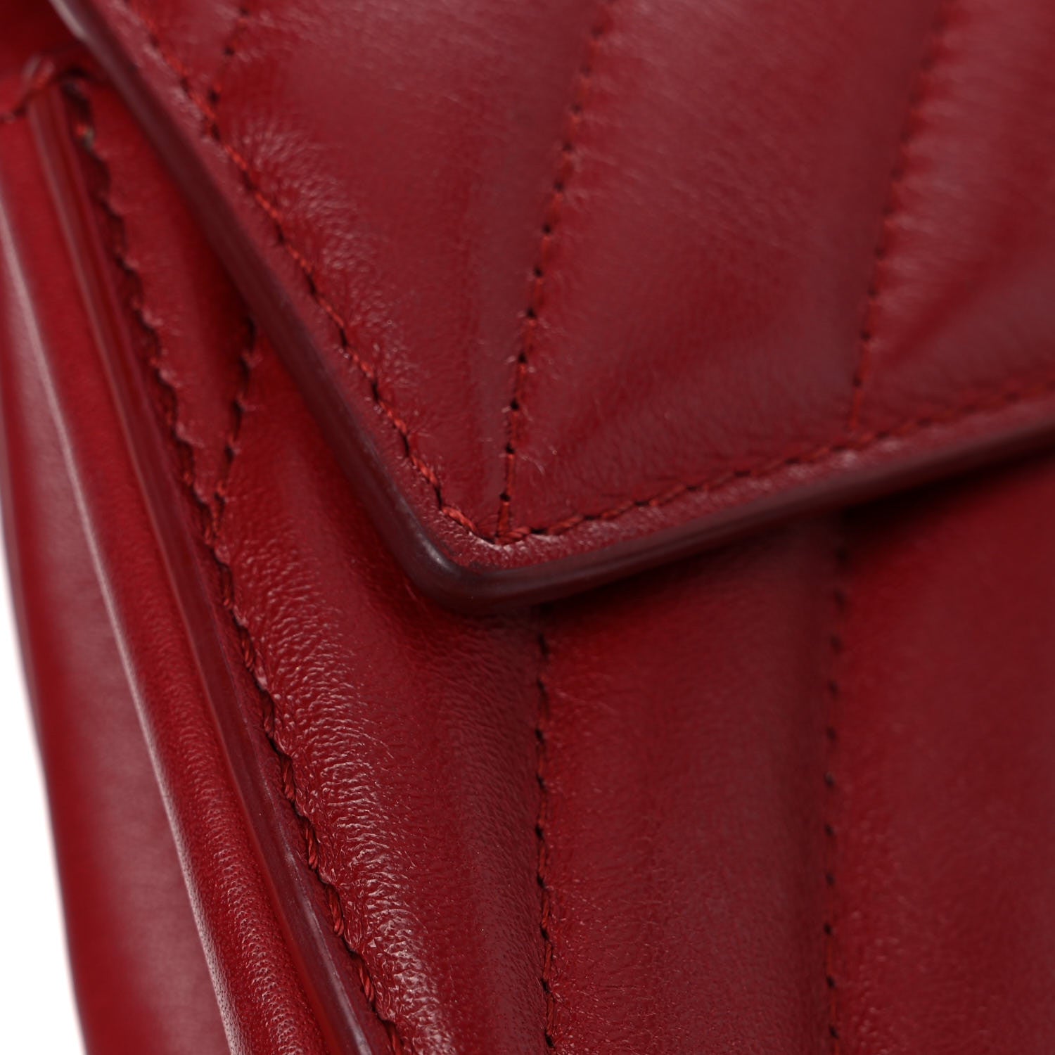 Chloe Calfskin Quilted Mini Drew Bijou Shoulder Bag Red 21 of 22