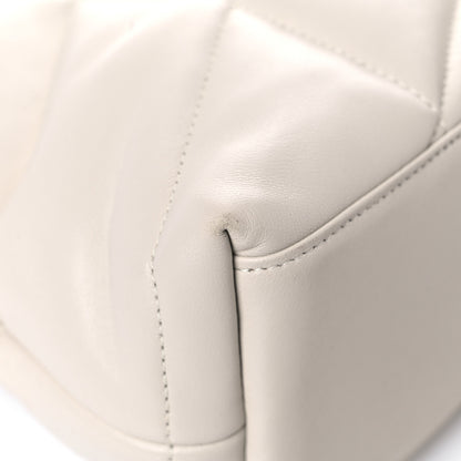 Saint Laurent Lambskin Quilted Small Loulou Puffer Monogram Chain Satchel Blanc Vintage 11 of 15