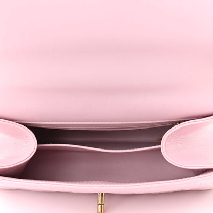 Chanel Crumpled Lambskin Quilted Small CC Links Top Handle Flap Light Pink 5 of 11