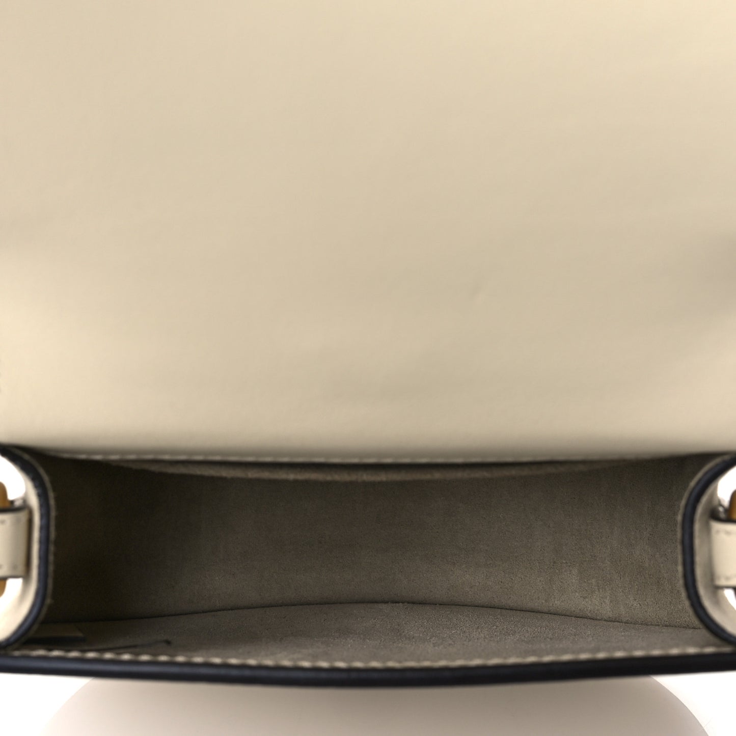 Calfskin Suede Small Nile Bracelet Bag Off White