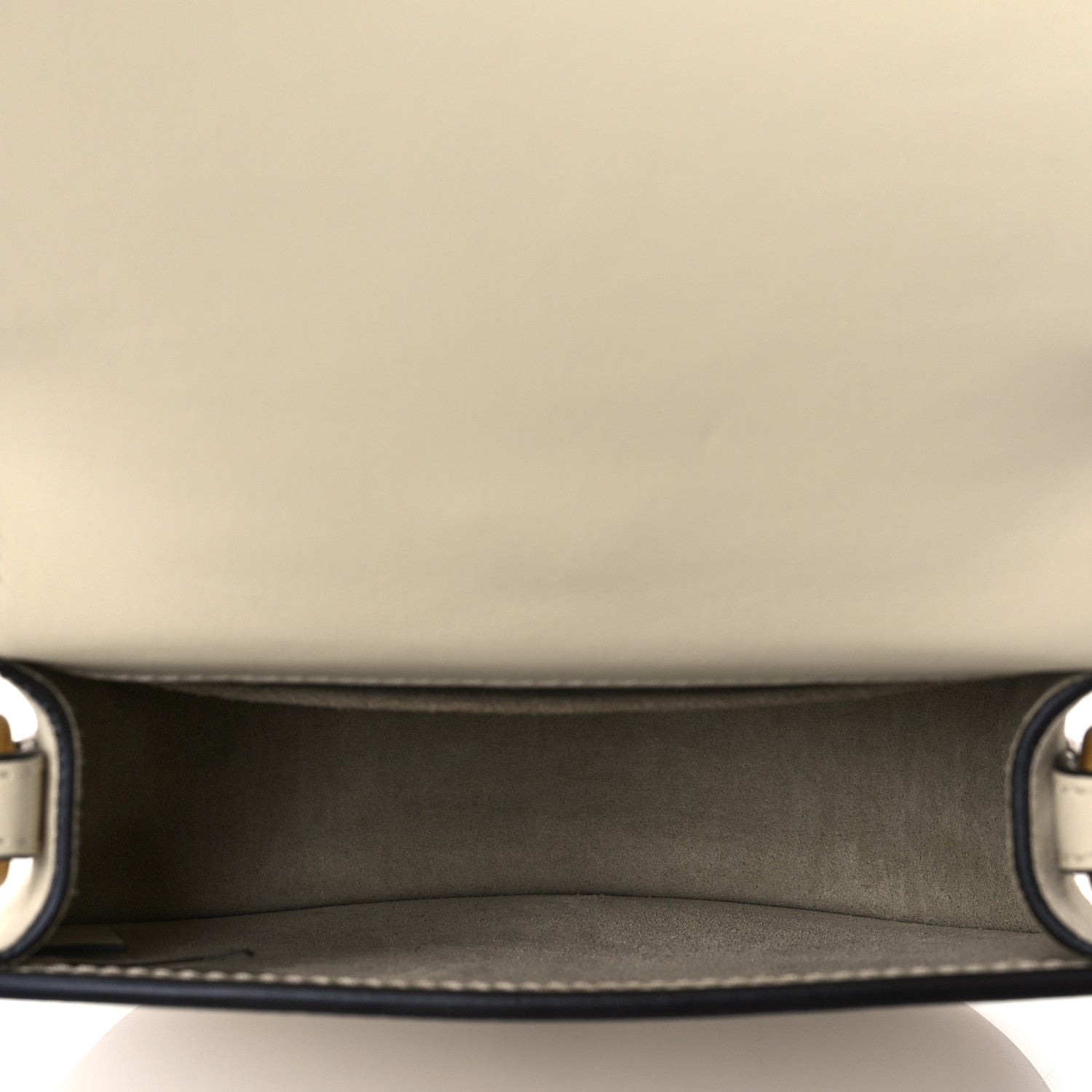 Chloe Calfskin Suede Small Nile Bracelet Bag Off White 5 of 11