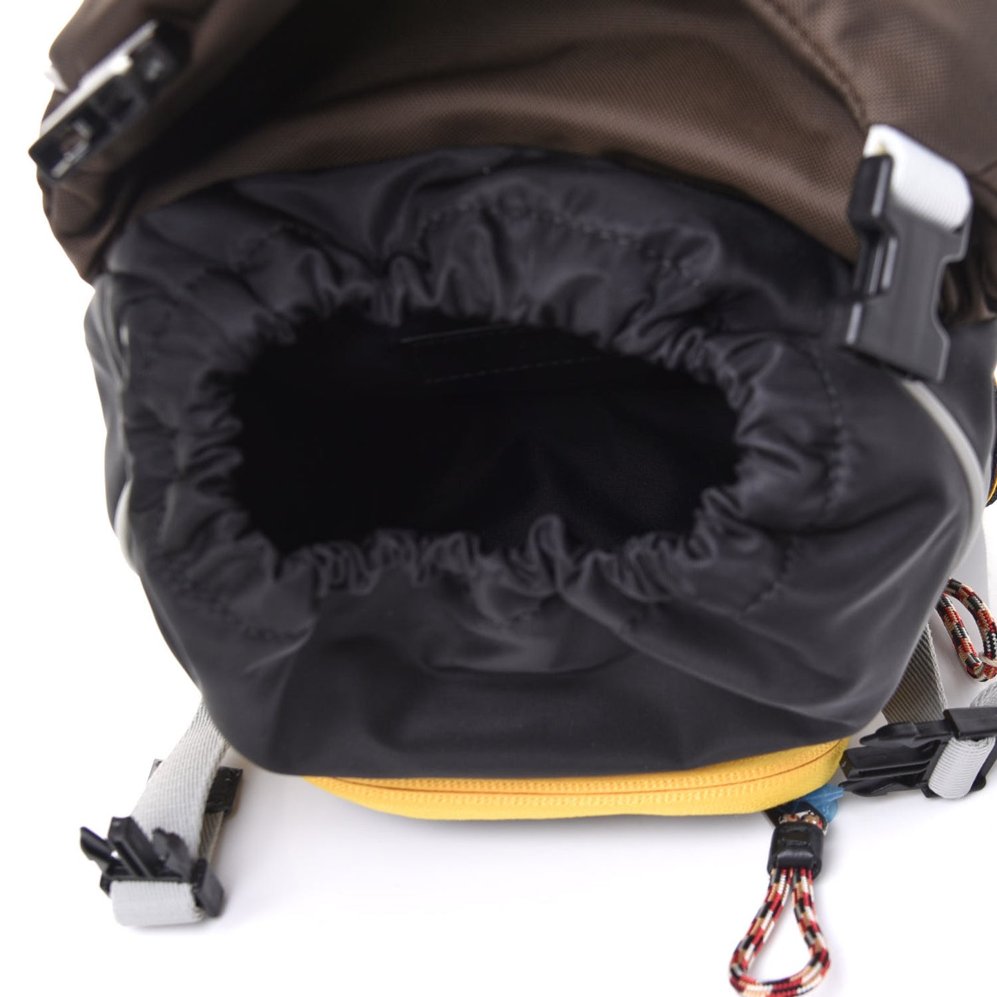 Nylon Medium Leo Sling Bag Black Yellow Grey