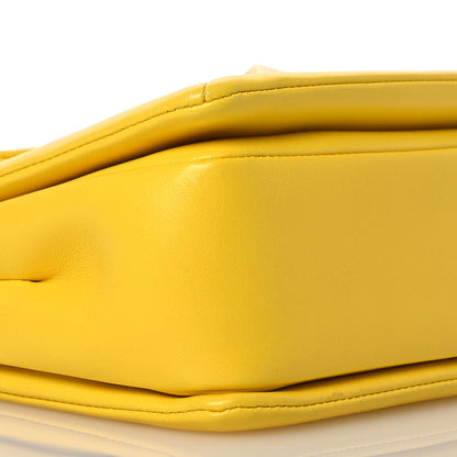 Valentino Garavani Nappa One Stud Chain Clutch Yellow 9 of 15
