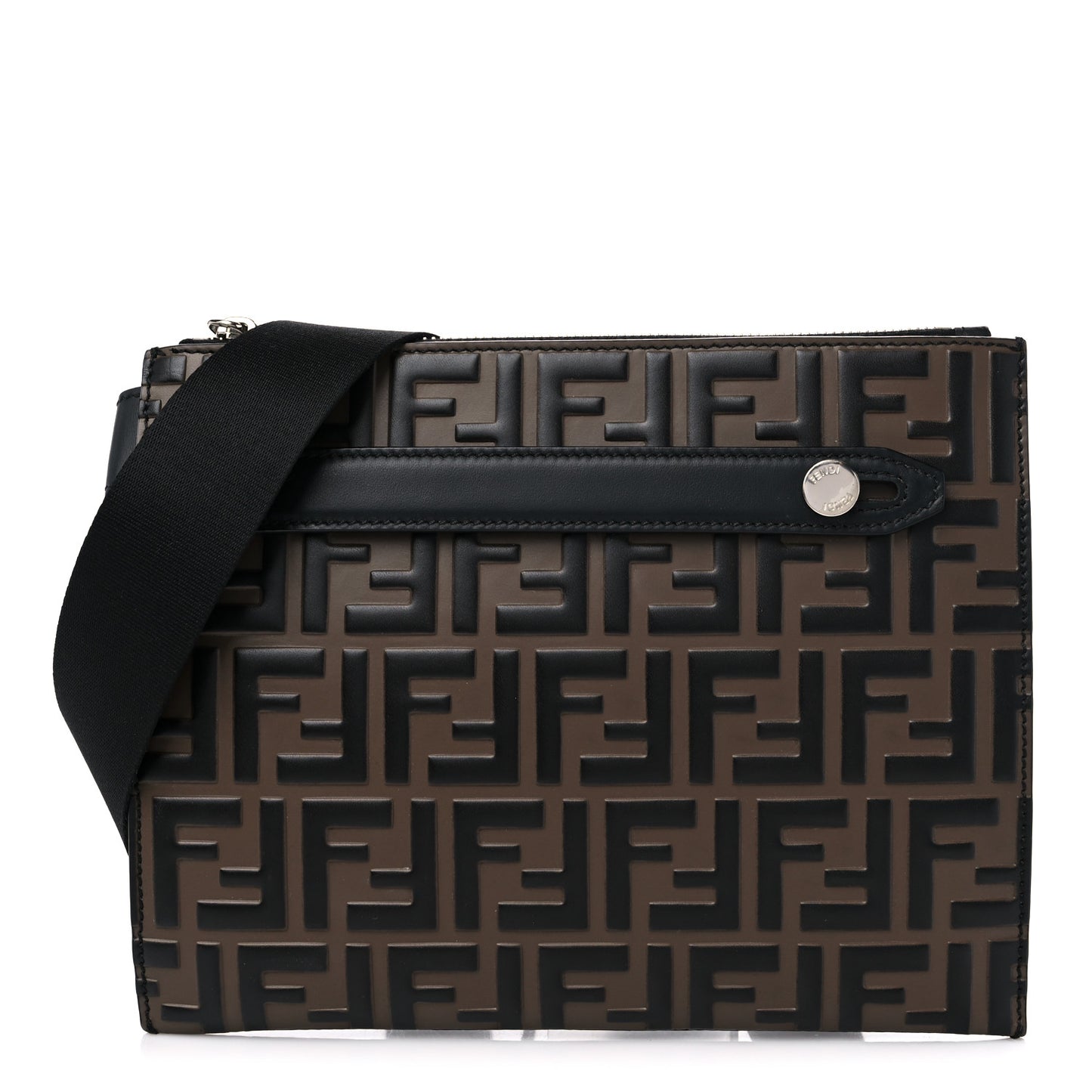 Vitello Century Bi-Color FF 1974 Embossed Messenger Maya Black