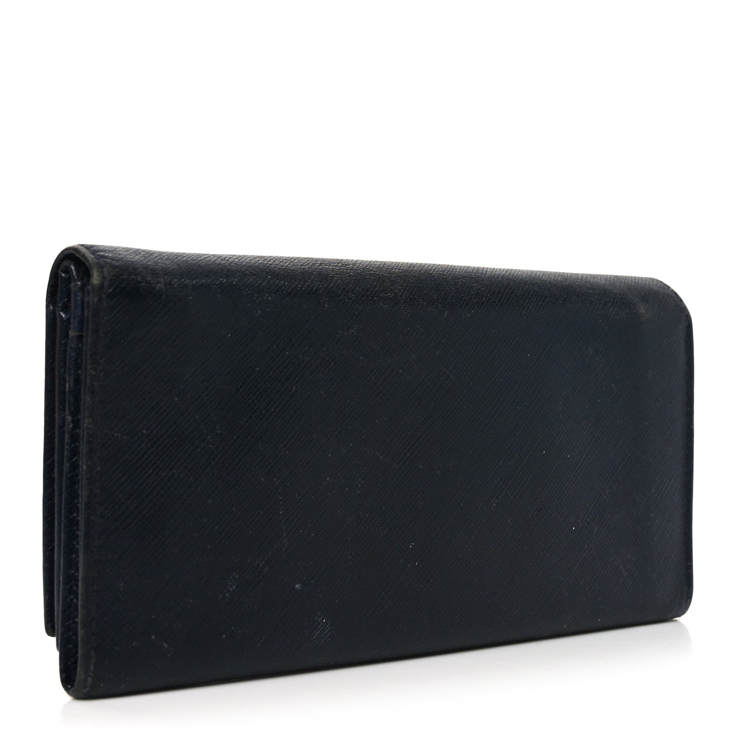 Salvatore Ferragamo Hammered Calfskin Gancini Wallet Blue 3 of 8