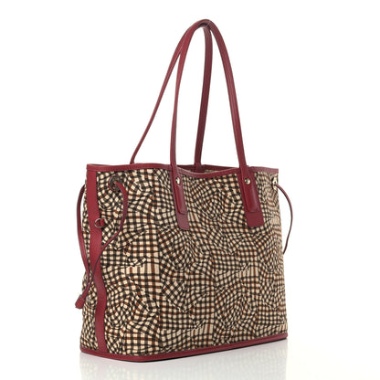 MCM Visetos Medium Liz Reversible Shopper Tote Beige Red 5 of 15