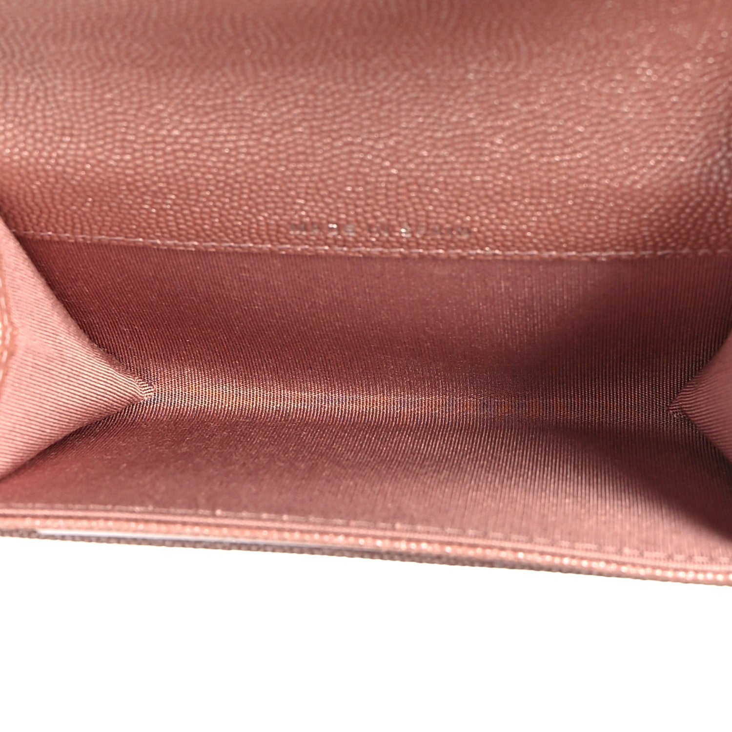 Chanel Metallic Caviar Chevron Quilted Vintage Mademoiselle Flap Card Holder Pink 5 of 9