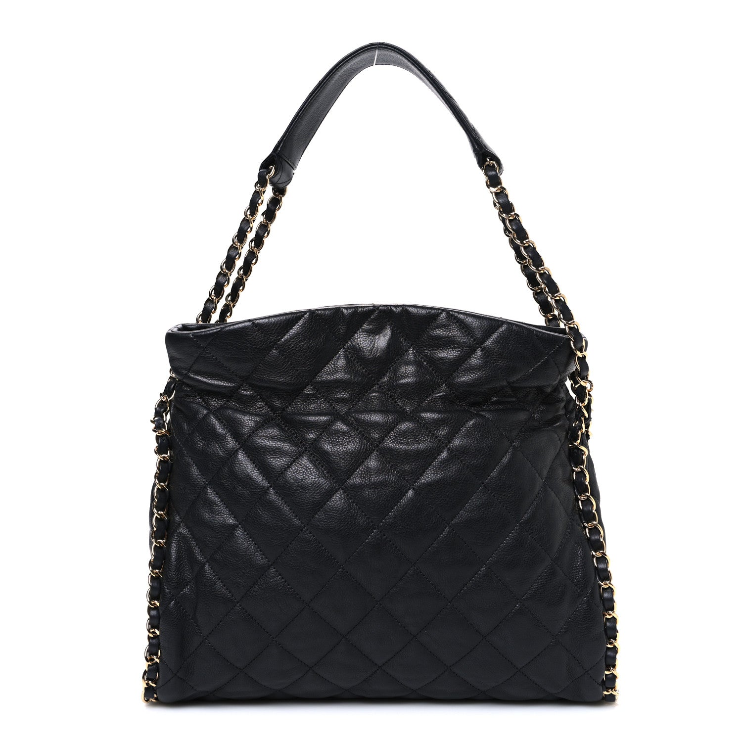 Chanel Calfskin Quilted Medium Chain Me Hobo Black 1 of 10