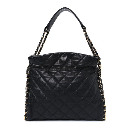 Chanel Calfskin Quilted Medium Chain Me Hobo Black 1 of 10