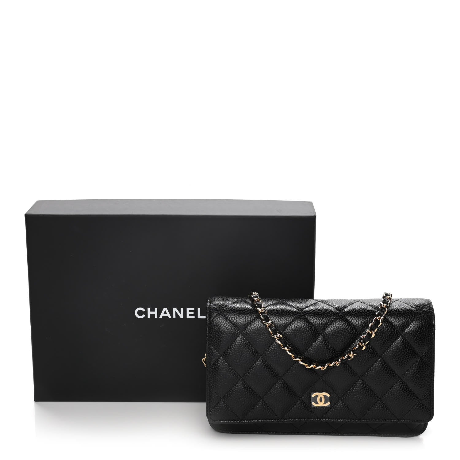 Chanel Caviar Quilted Wallet On Chain WOC Black 12 of 12
