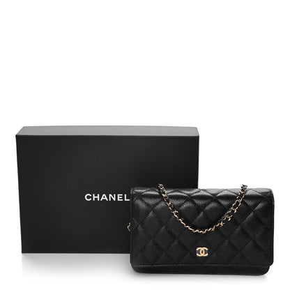 Chanel Caviar Quilted Wallet On Chain WOC Black 12 of 12