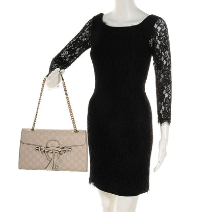Gucci Guccisima Medium Emily Chain Shoulder Bag Off White 2 of 10