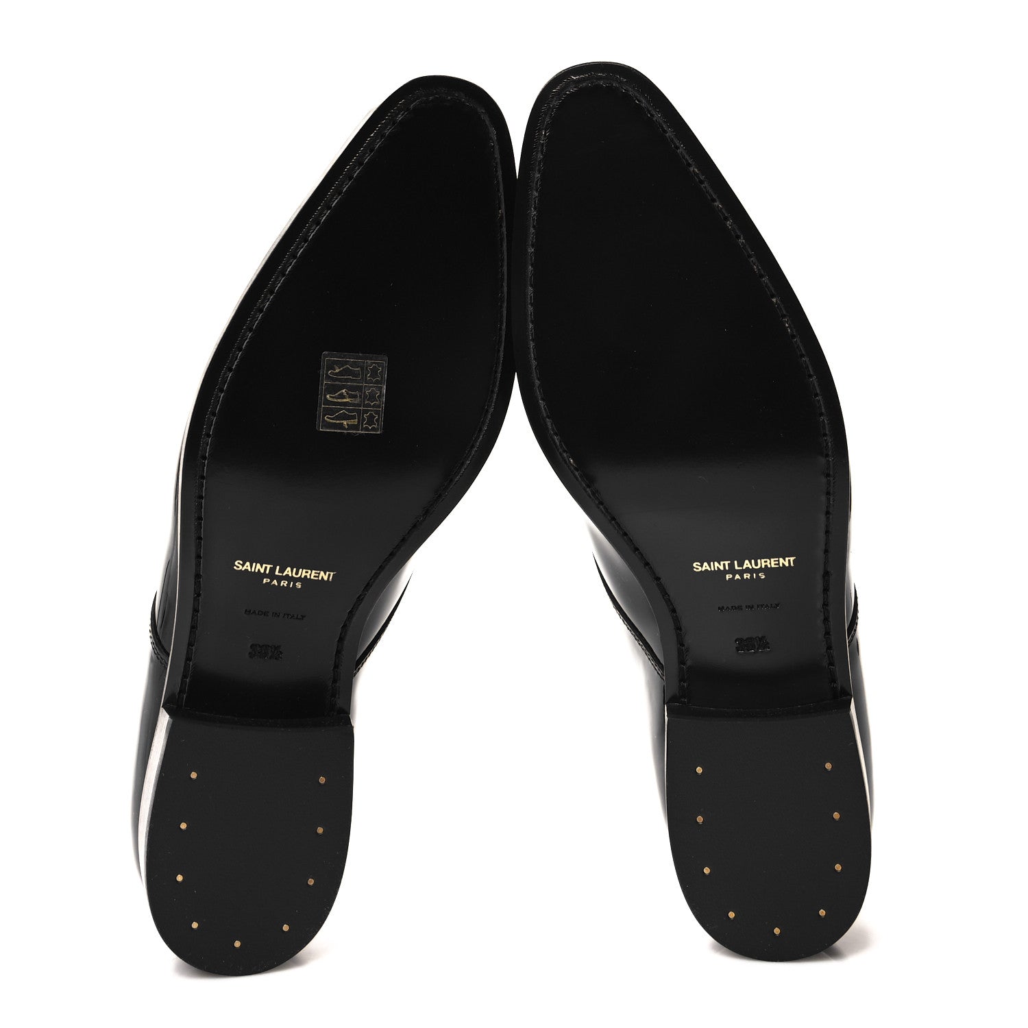 Saint Laurent Patent Baltimora Lace Up Derby Shoes 38.5 Black 5 of 8