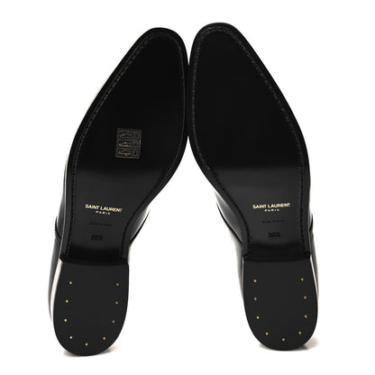 Saint Laurent Patent Baltimora Lace Up Derby Shoes 38.5 Black 5 of 8