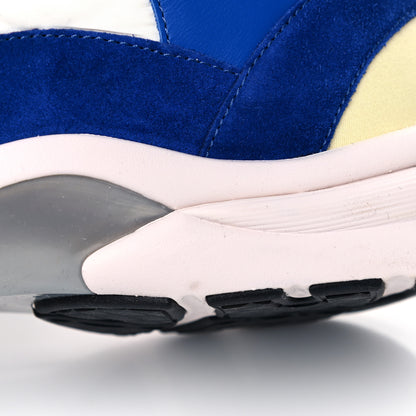 Chanel Nylon Lambskin Suede CC Womens Sneakers 41 Blue White Black 9 of 13