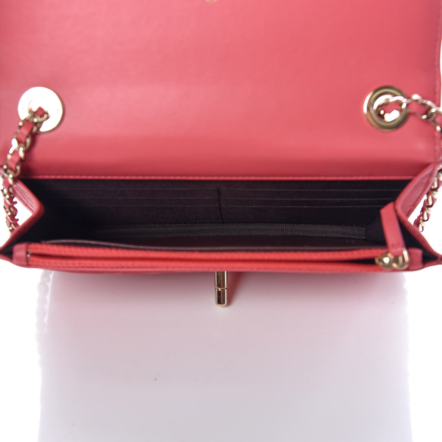 Chanel Lambskin Quilted Trendy CC Wallet On Chain WOC Bright Pink 7 of 13