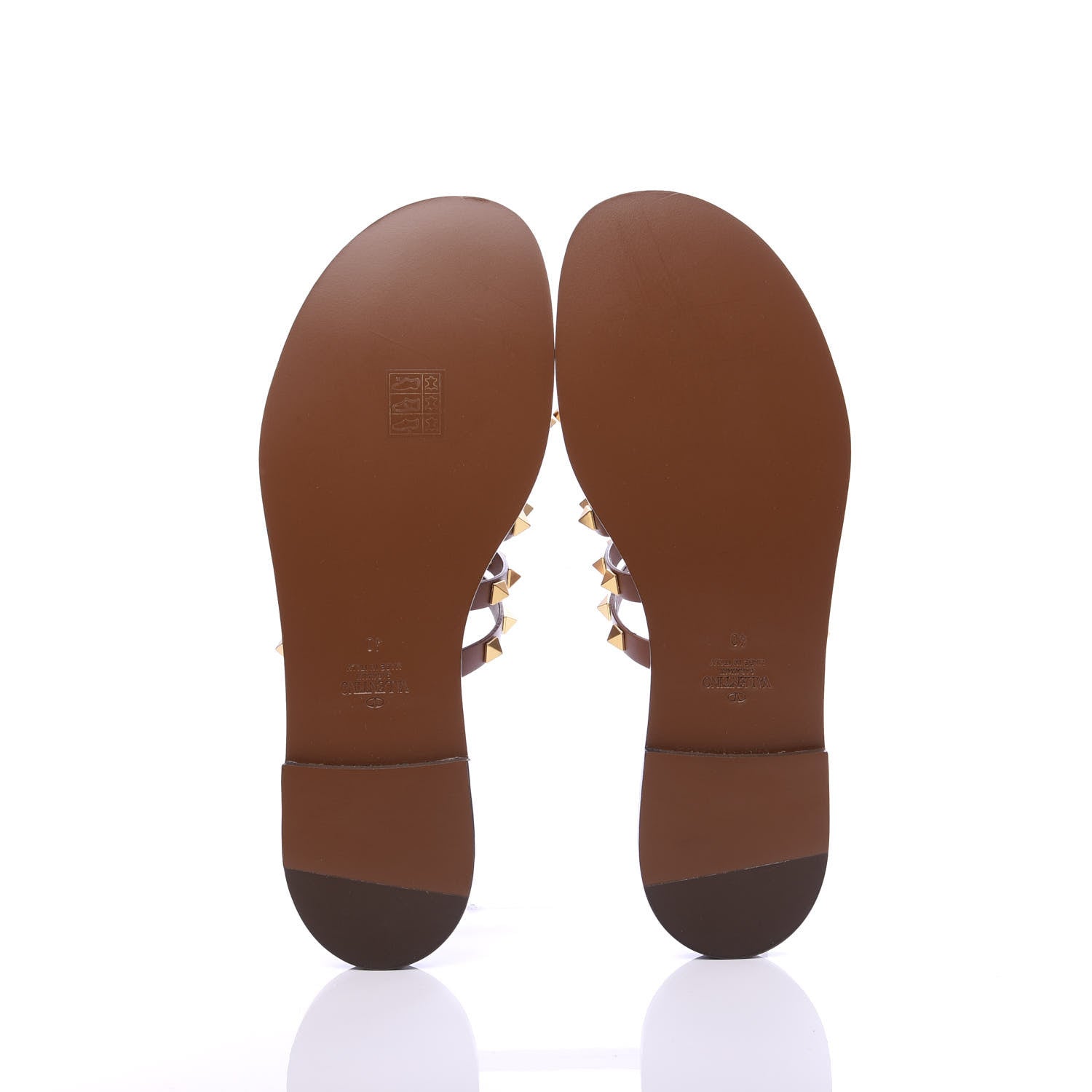 Valentino Garavani Calfskin Rockstud Flair Flat Thong Sandals 40 Selleria 5 of 8