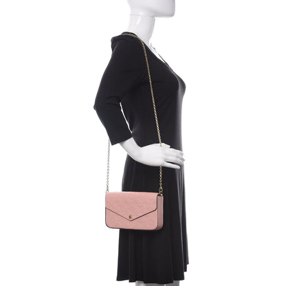 Louis Vuitton Empreinte Pochette Felicie Chain Wallet Rose Poudre 2 of 10