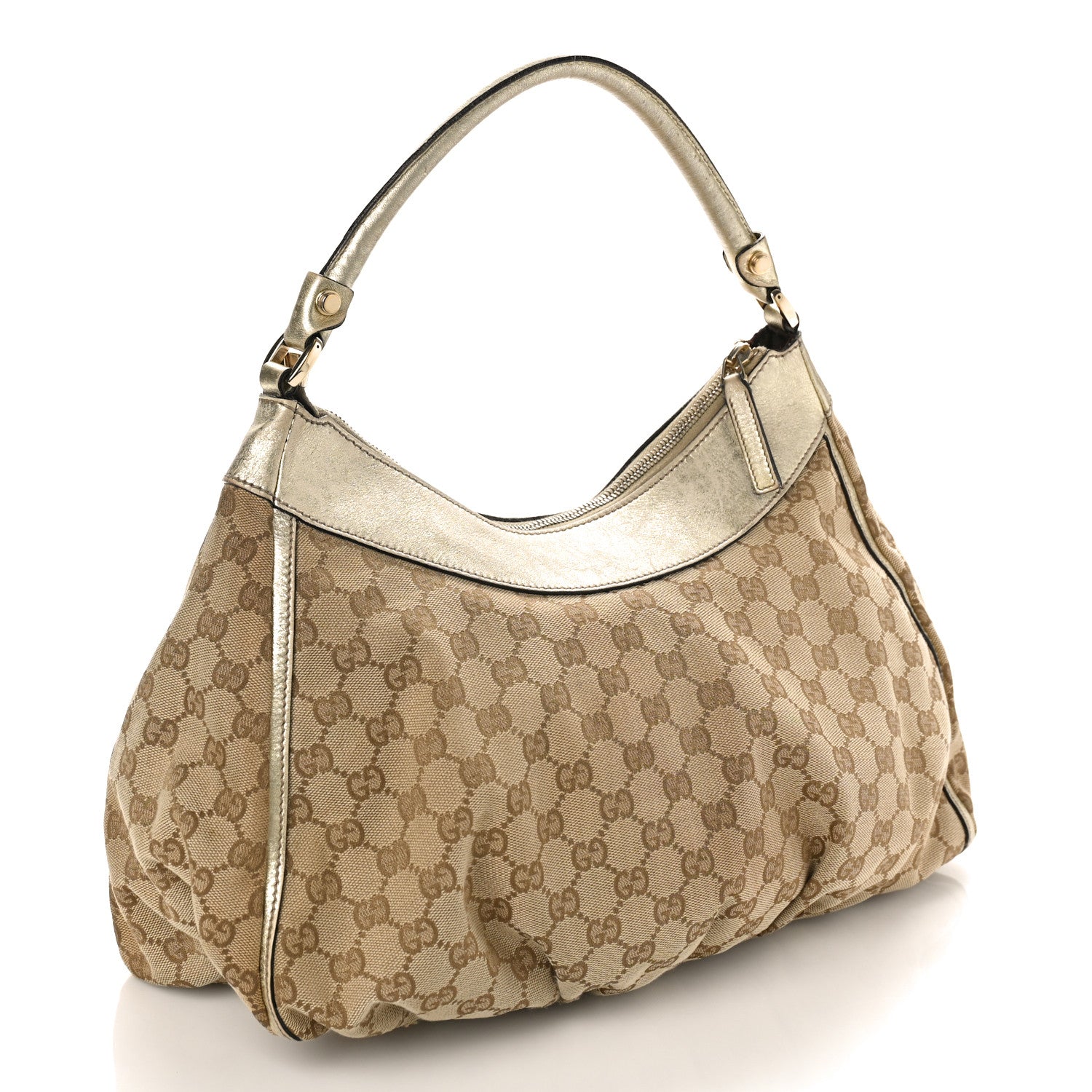 Gucci Monogram Large D Gold Hobo Gold 3 of 14
