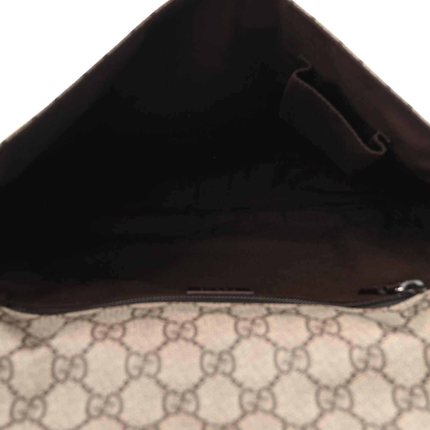 GG Plus Monogram Web Medium Flap Messenger Beige Dark Brown