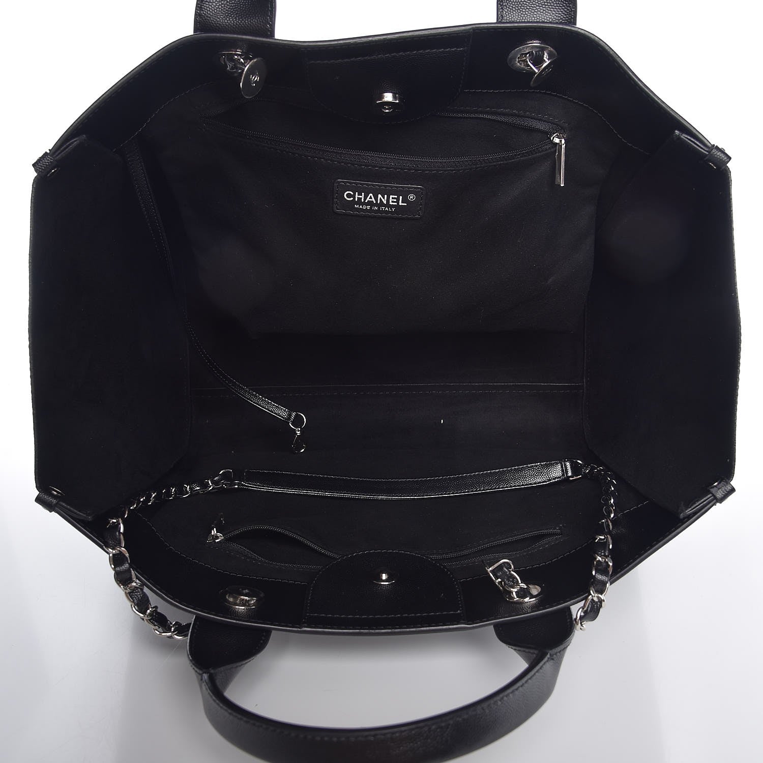 Chanel Caviar Medium Studded Deauville Tote Black 5 of 9