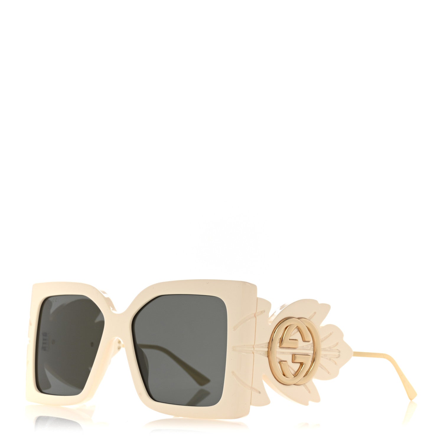 Gucci Acetate Square Frame Wing Sunglasses GG0535S Ivory 1 of 9