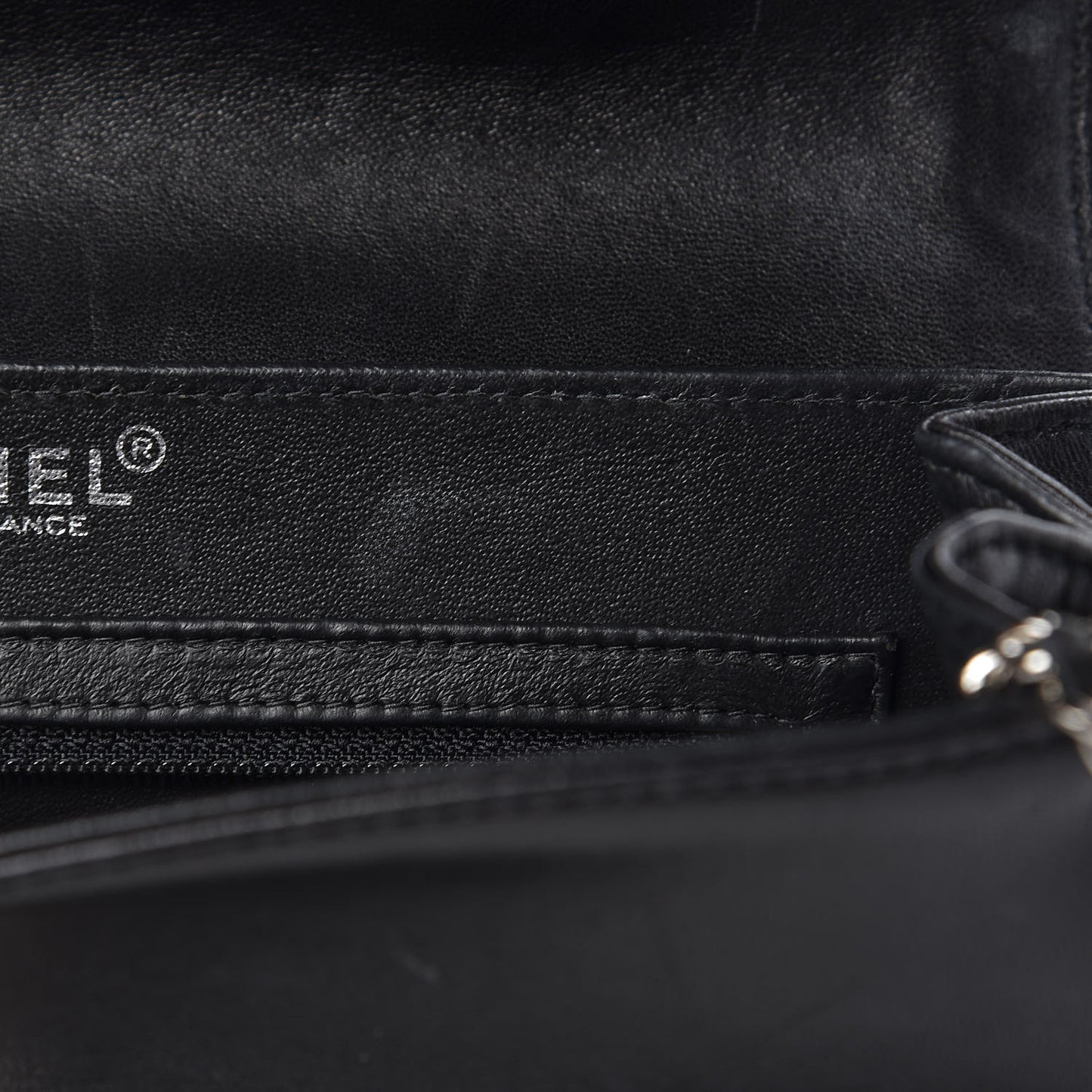 Lambskin Mademoiselle Accordion Flap Black