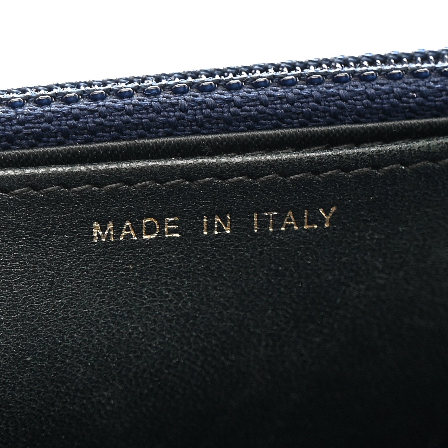 Chanel Metallic Lambskin Camellia Embossed Wallet on Chain WOC Navy 7 of 11