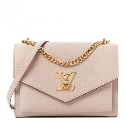 Louis Vuitton Soft Calfskin Mylockme Chain Bag BB Greige 1 of 8