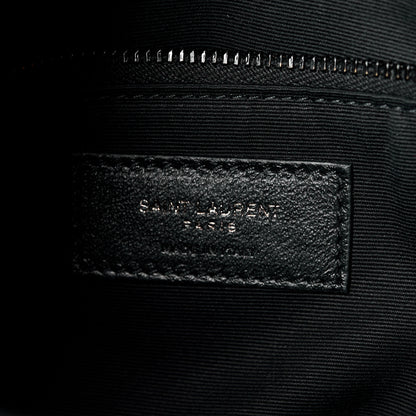 Saint Laurent Lambskin Quilted Monogram Monochrome Medium Loulou Puffer Chain Satchel Black 7 of 12