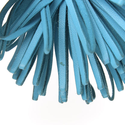 Hermes Lambskin Carmen Tassel Key Holder Bleu Azteque 4 of 7