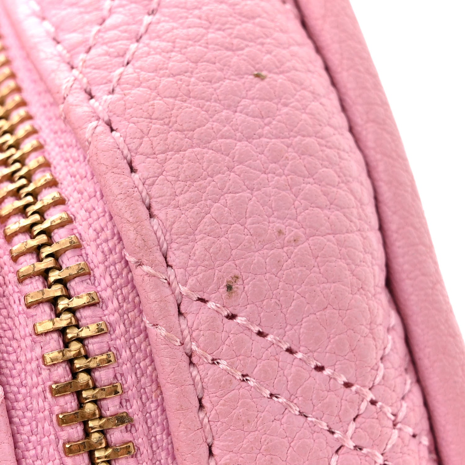 Marc Jacobs Grained Calfskin Quilted The Status Round Crossbody Pink 12 of 12
