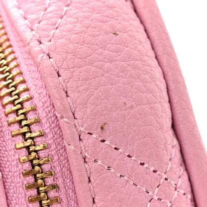 Marc Jacobs Grained Calfskin Quilted The Status Round Crossbody Pink 12 of 12