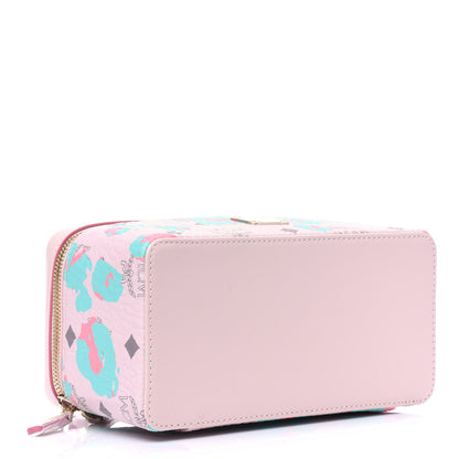MCM Visetos Floral Leopard Vanity Case Pink 3 of 10