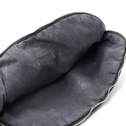 Hermes Cotton Canvas Bolide Travel Cosmetic Pouch Black 12 of 12