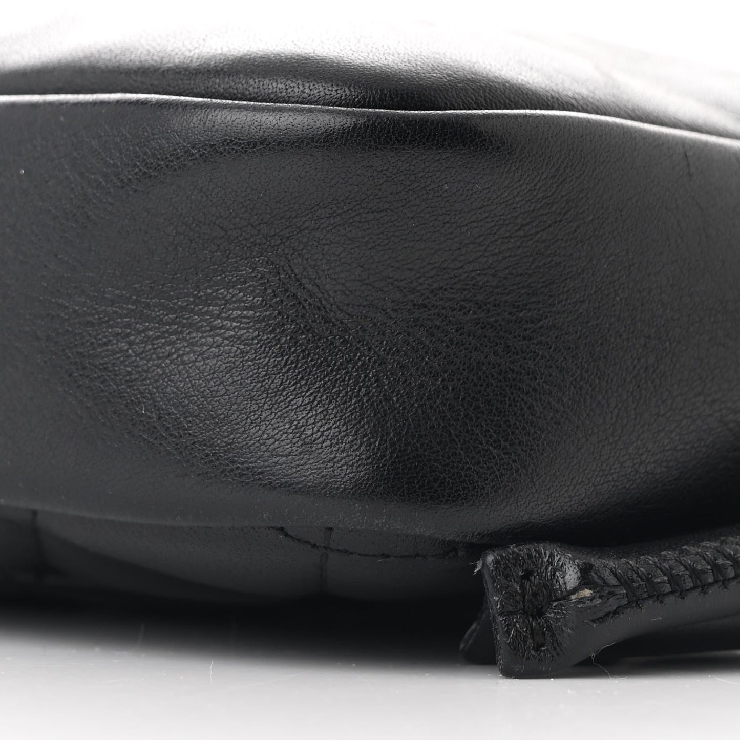 Calfskin Quilted Cambon Pochette Black White