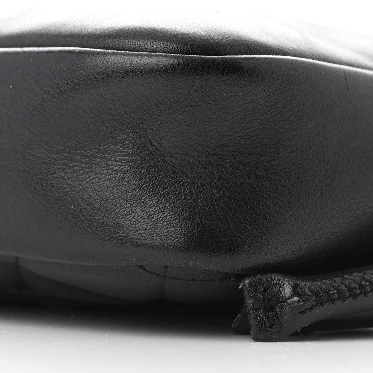 Chanel Calfskin Quilted Cambon Pochette Black White 10 of 11