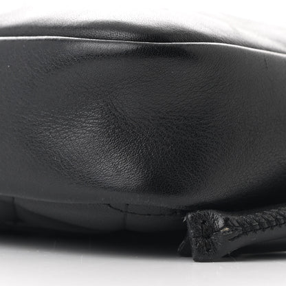 Chanel Calfskin Quilted Cambon Pochette Black White 10 of 11