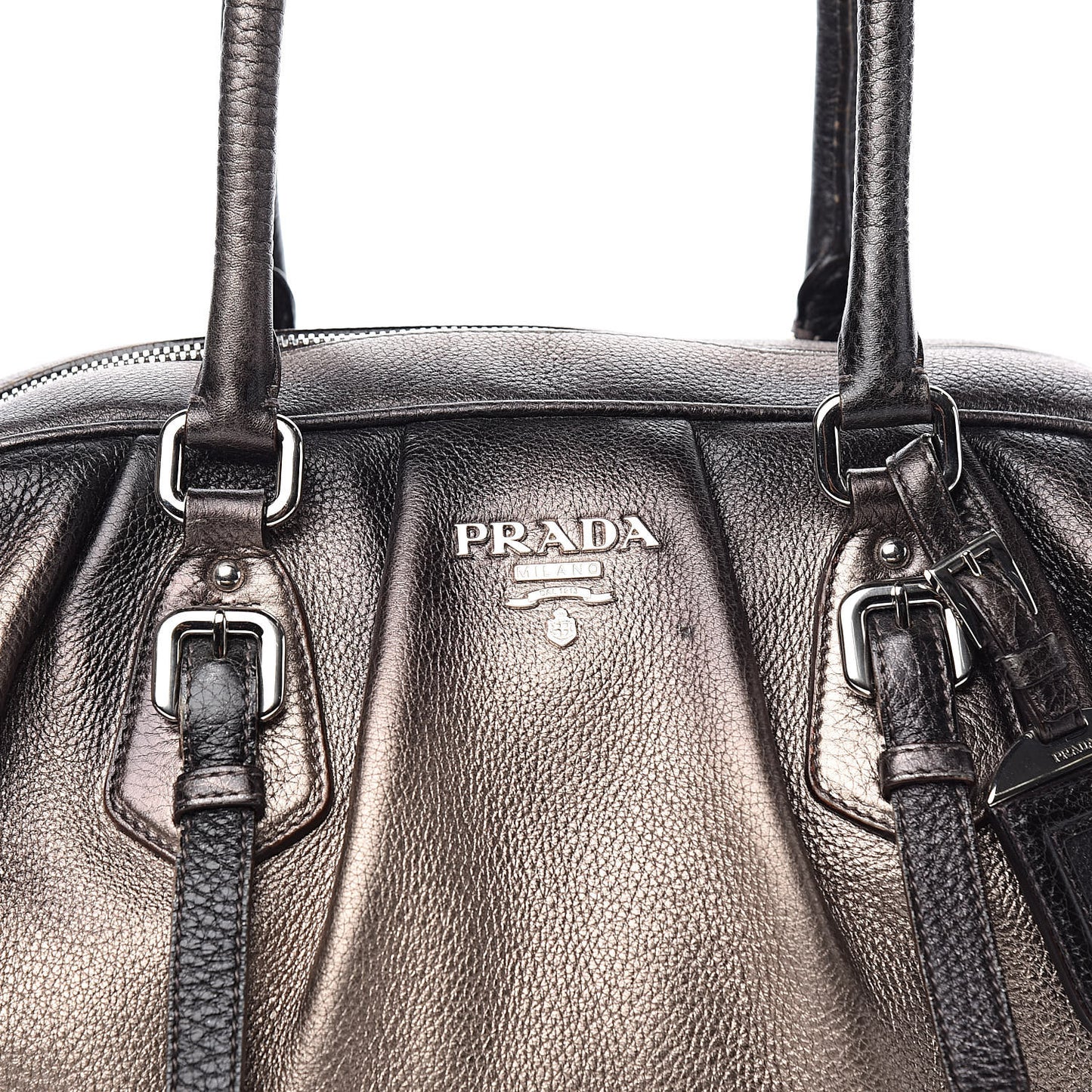 Vitello Daino Antik Bauletto Tote Piombo