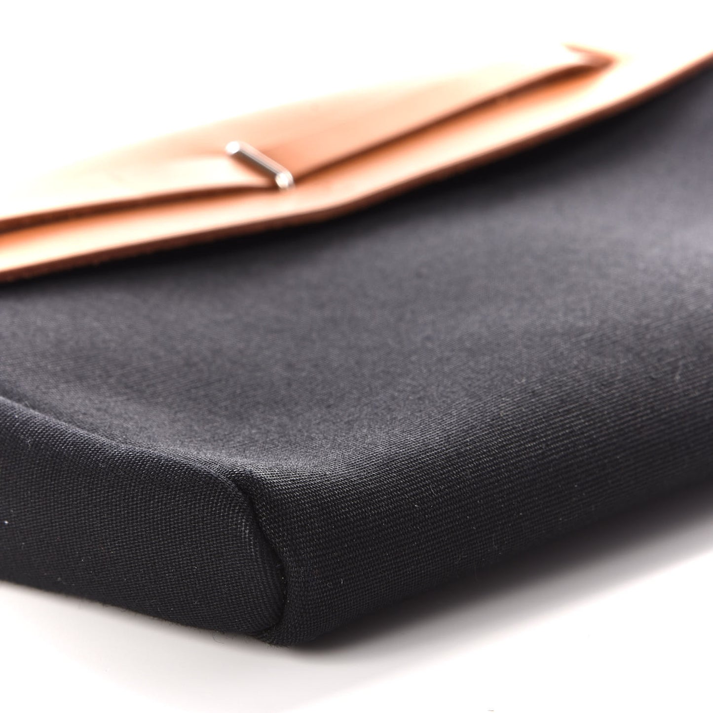 Toile Vache Calfskin Herbag Clutch Natural Black