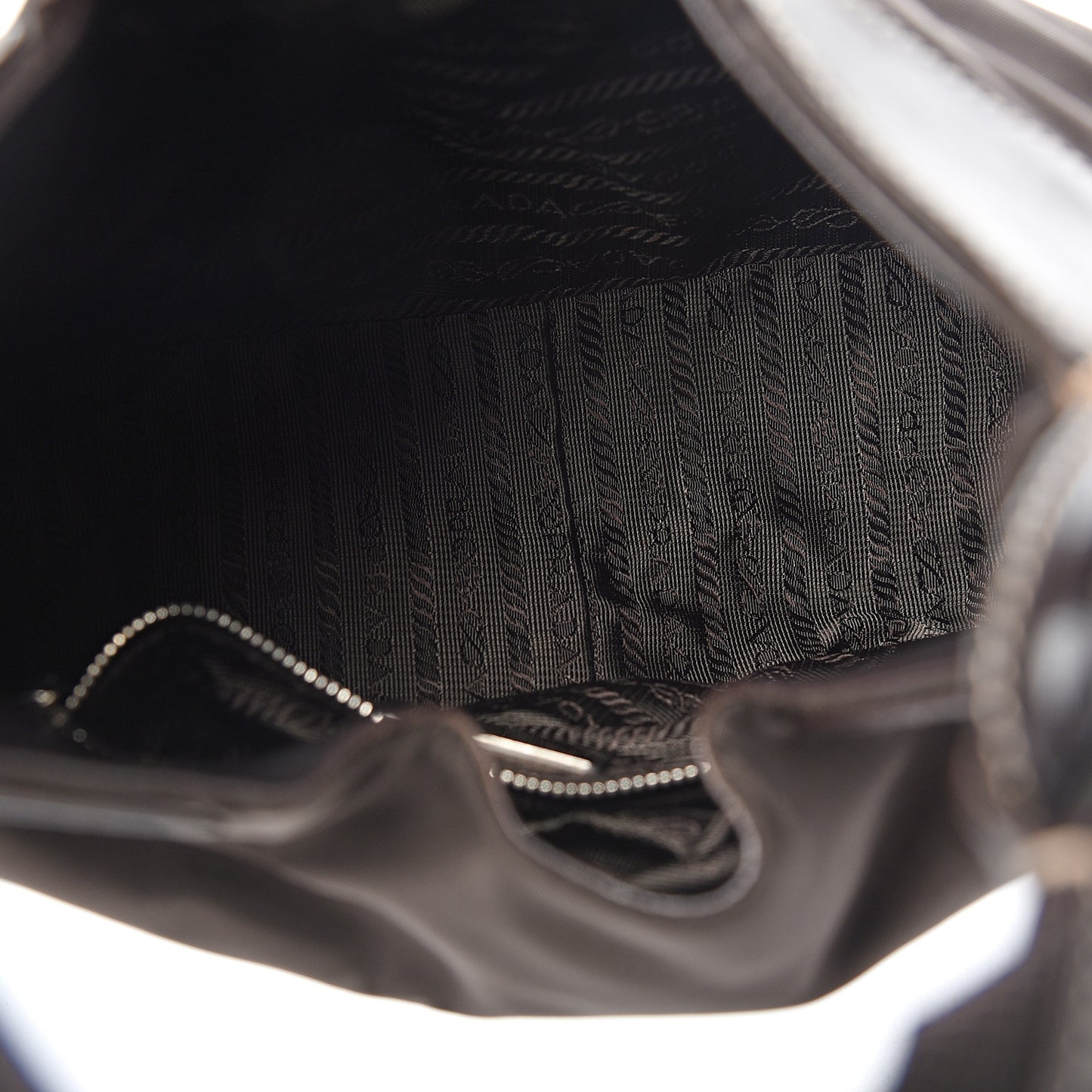 Tessuto Nylon Calfskin Hobo Moro