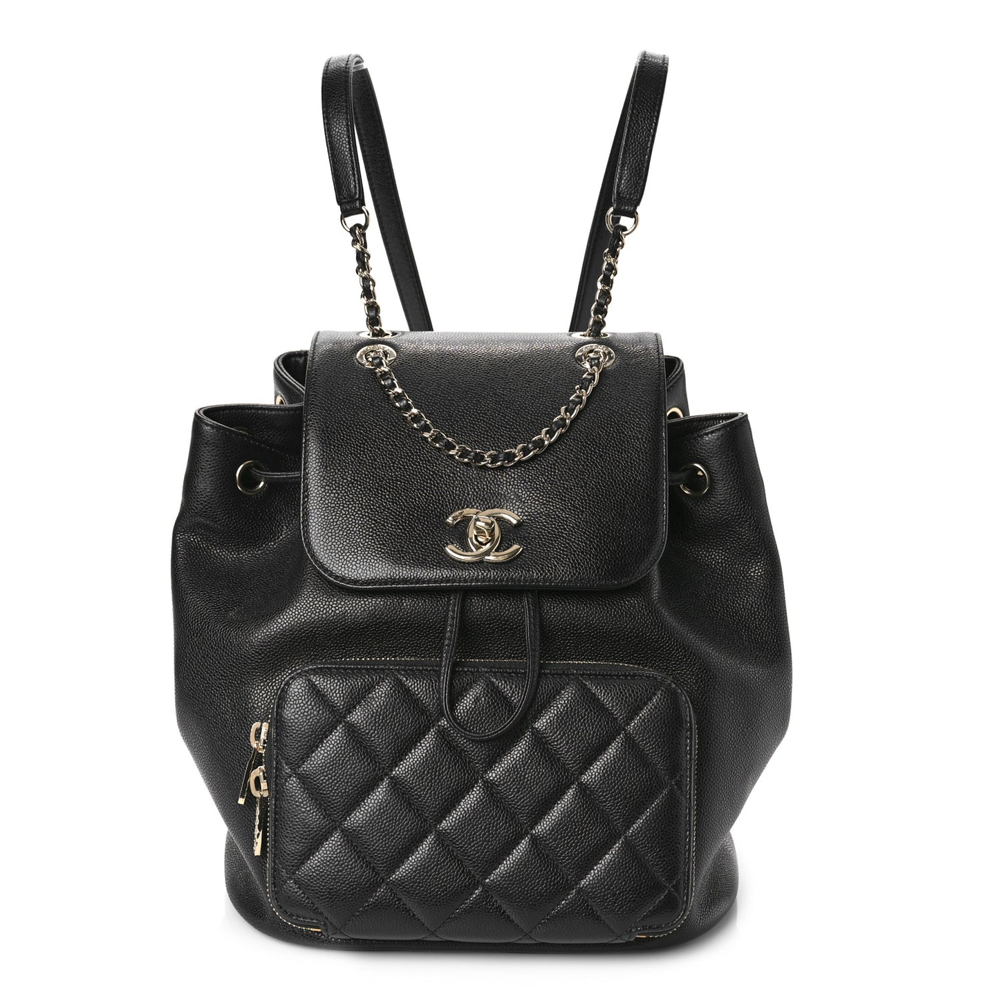 Caviar Quilted Business Affinity Backpack Black