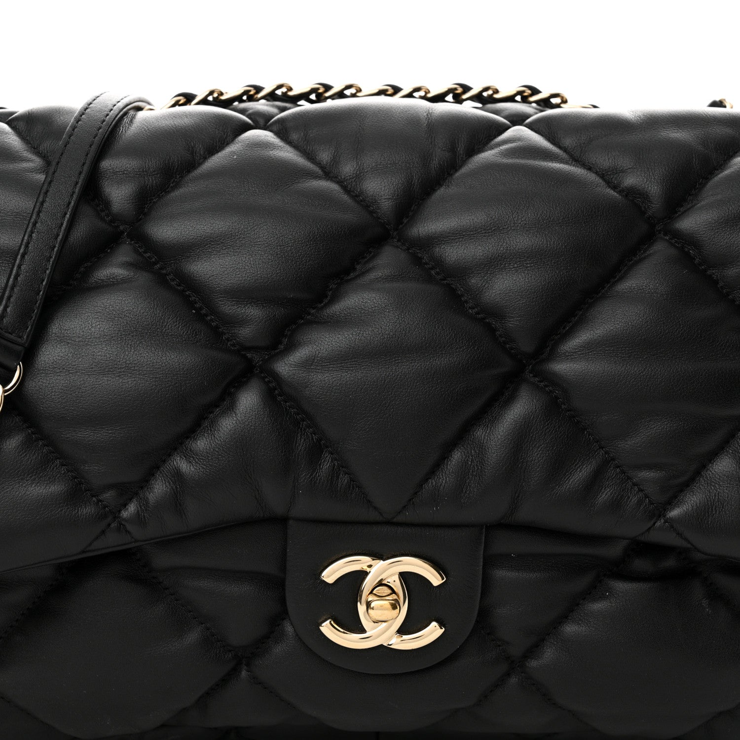 Chanel Calfskin Quilted Large Bubbly Flap Black 8 of 13