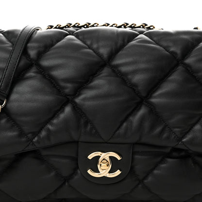 Chanel Calfskin Quilted Large Bubbly Flap Black 8 of 13
